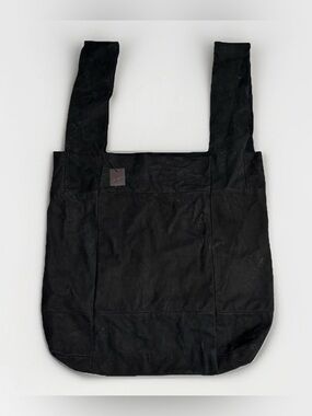 m.a+ Maurizio Amadei Oversized Suede Tote Bag. Black Silver Cross. Rare Italy